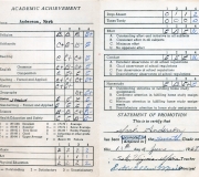 Mark's 6th Grade Report Card Inner 1968