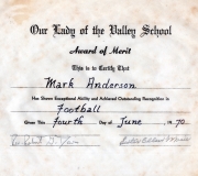Mark Football Award 1970