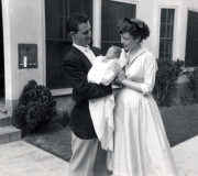Buddy's Baptism - Dad, Buddy & Mom - March 1956