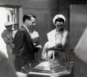 Terry's Baptism - Uncle Terry, Dorothy & Terry - Oct 1959
