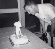Dad with Anniversary Cake