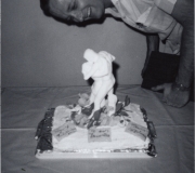 Dad with Anniversary Cake