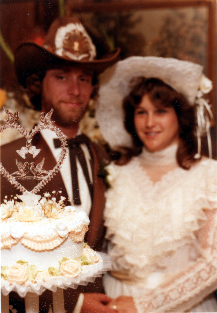 Buddy & Bonnie with Wedding Cake