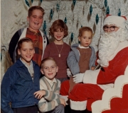 Buddy, Kim, Roger, Mark & Terry with Santa