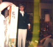 Mom Watching Over Christmas Gift Opening