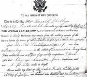 Harold Phillips US Army Discharge Papers 07-26-1919