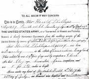 Harold Phillips US Army Discharge Papers 07-26-1919