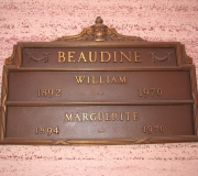 Bill & Marguerite Beaudine Burial plate at Hollywood Forever