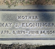 May Hoffman Kloninger Headstone