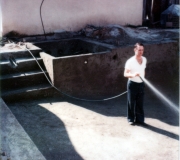 Dad Hosing Down Gunite
