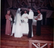 Kim & John at Wedding Alter