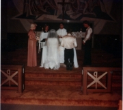 Kim & John at Wedding Alter
