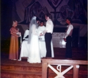 Kim & John at Wedding Alter