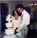 Mark & Mandy Cutting Wedding Cake