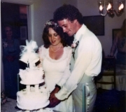 Mark & Mandy Cutting Wedding Cake