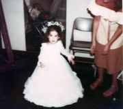 Tara as Flower girl for Mark's Wedding with Kim