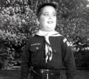 Buddy in Boy Scout Uniform