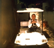 Dad at Kenny Roger's Security Job