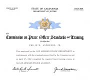 Philip Anderson Peace Officer Certificate
