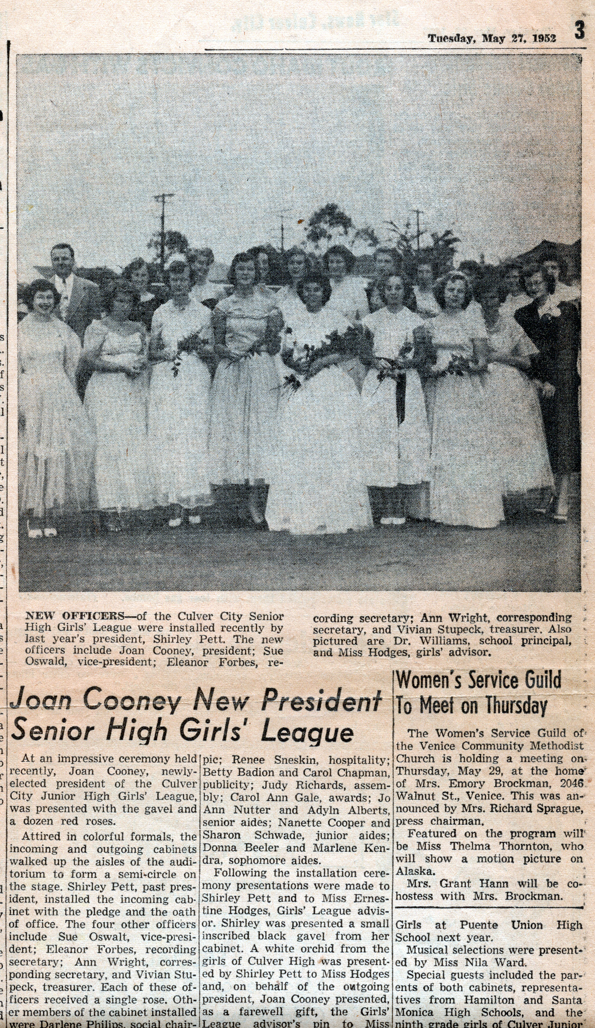 Mom - Senior High Girll's League - 1952