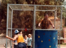 Dad in Police Academy Picnic Dunk Tank