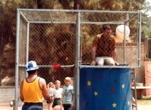 Dad in Police Academy Picnic Dunk Tank