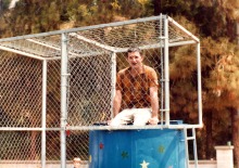 Dad in Police Academy Picnic Dunk Tank