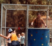 Dad in Police Academy Picnic Dunk Tank