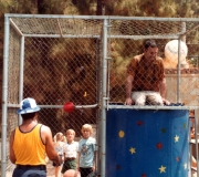 Dad in Police Academy Picnic Dunk Tank