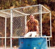 Dad in Police Academy Picnic Dunk Tank