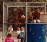 Dad in Police Academy Picnic Dunk Tank
