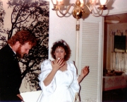 Terry & Gail Eating Wedding Cake