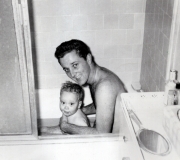Buddy & Dad in Tub