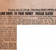 Buddy Kidney Support Drive - 1961
