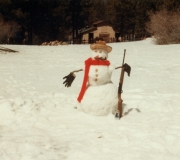 Frosty The Gun Toting Snowman in Big Bear