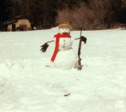 Frosty The Gun Toting Snowman in Big Bear
